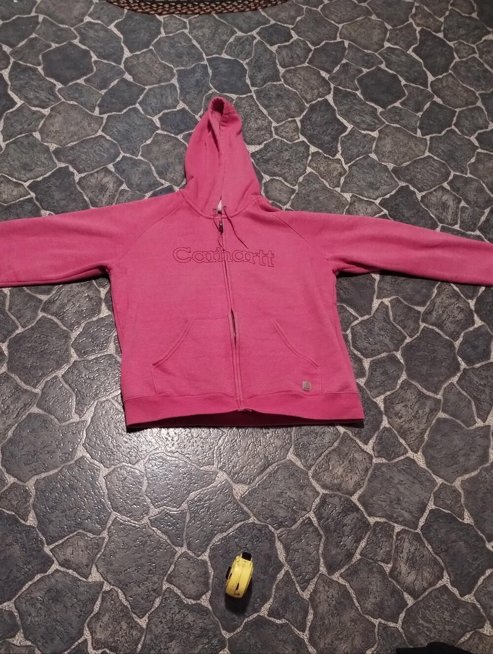 CARHARTT Women's Thick Full Zip Pink Hoodie Jacket Size XL VINTAGE